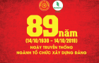 Kỷ niệm 89 năm Ngày truyền thống của toàn Ngành Tổ chức xây dựng Đảng (14/10/1930 - 14/10/2019)